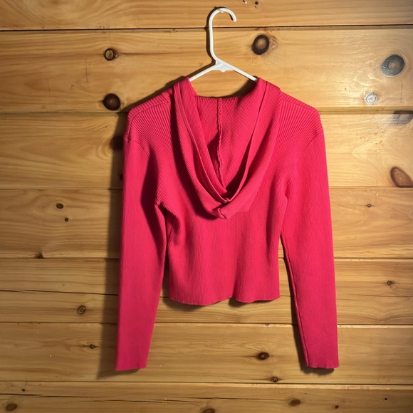 Y2K Rue21 zip up jacket women’s with hood. Hot Pink. Light weight. - Picture 3 of 5